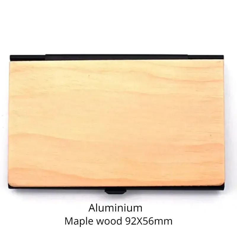 Personalized Laser Engraving Logo Wooden Metal Business Card Box